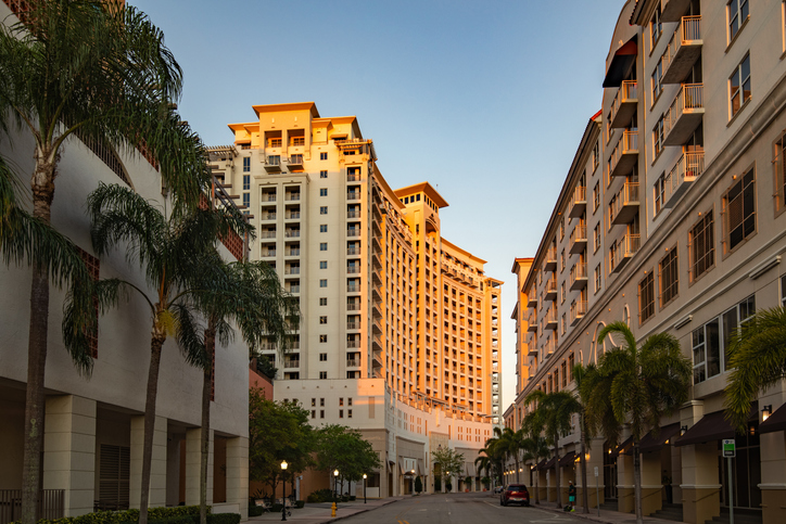 Morning Light on Downtown Coral Gables Residential Towers